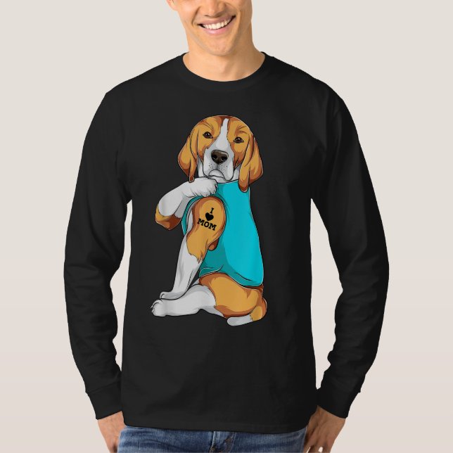 Beagle I Love Mom Apparel Dog Mom Gifts Womens T-Shirt (Front)