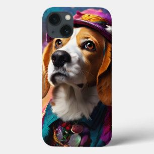 Beagle in a Pink Hat iPhone 13 Case