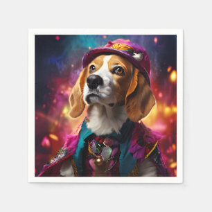 Beagle in a Pink Hat Napkins