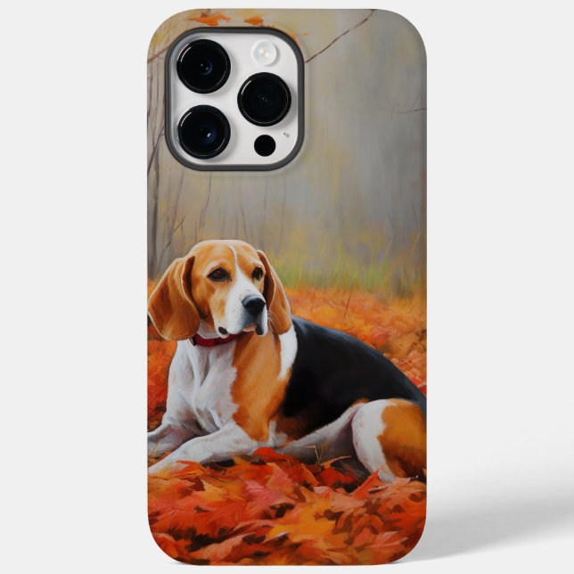 Beagle in Autumn Leaves Fall Inspire  Case-Mate iPhone Case (Back)