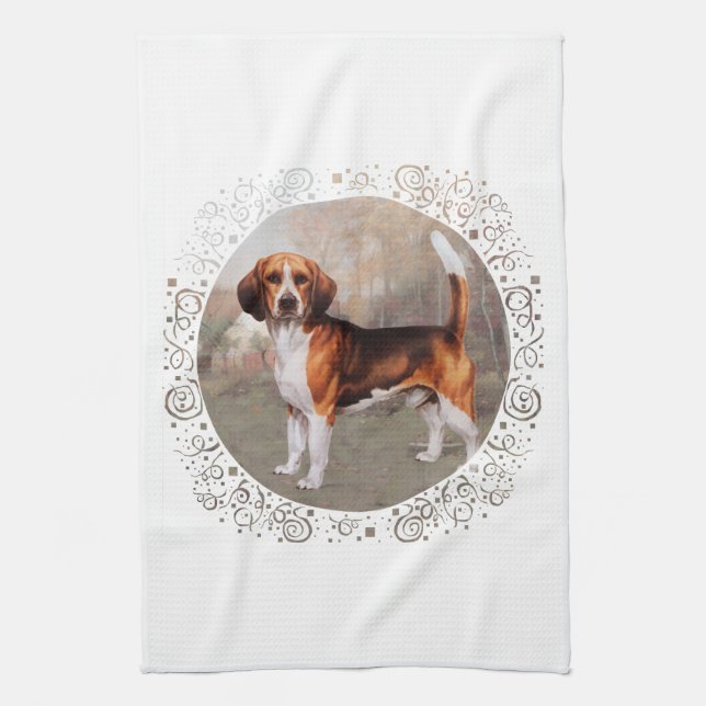 Beagle in Country Setting Towel (Vertical)