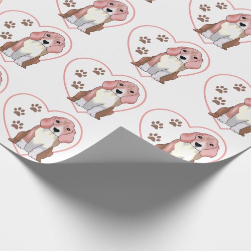 Beagle in Heart Wrapping Paper