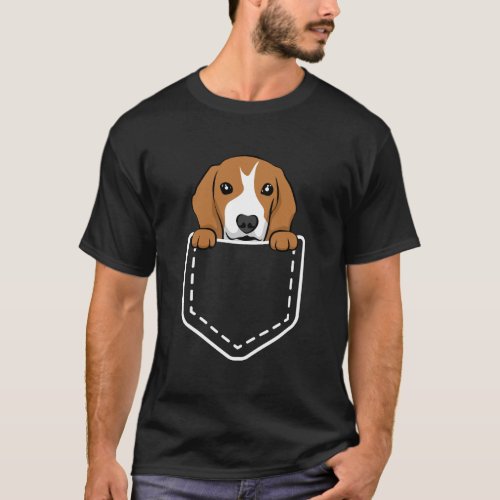 Beagle In Pocket T_Shirt