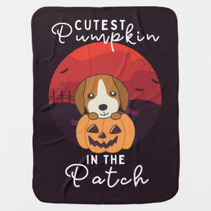 Beagle In Pumpkin Dogs Cutest Pumpkin In The Patch Baby Blanket