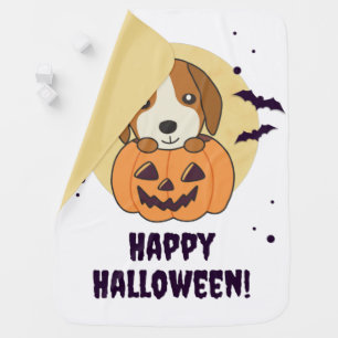 Beagle In Pumpkin Sweet Dogs Happy Halloween Baby Blanket
