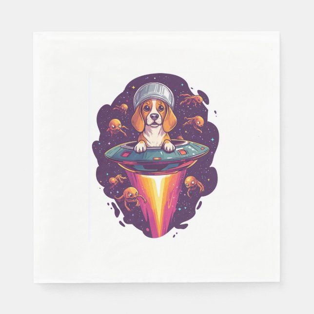 Beagle – Intergalactic Dog Encounter Napkins (Front)