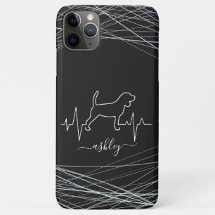 Beagle is Heartbeat Cool Minimal Dog Love iPhone 11 Pro Max Case
