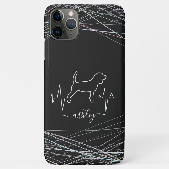Beagle is Heartbeat Cool Minimal Dog Love Case-Mate iPhone Case (Back)