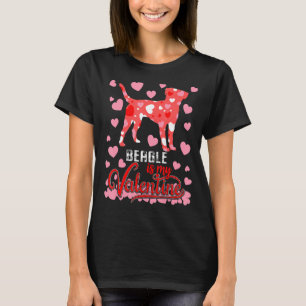 Beagle Is My Valentine Dog Dad Mom Boy Girl T-Shirt
