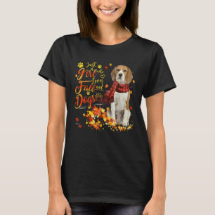 Beagle Just A Girl Who Loves Fall And Dogs T-Shirt