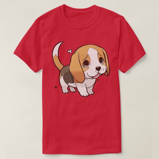 Beagle Kawaii T-Shirt (Design Front)