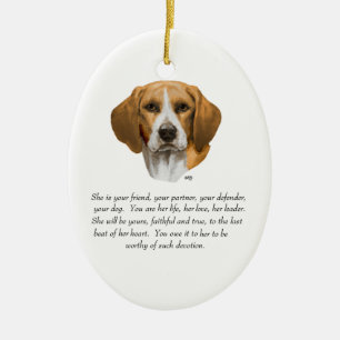 Beagle Keepsake Ceramic Ornament