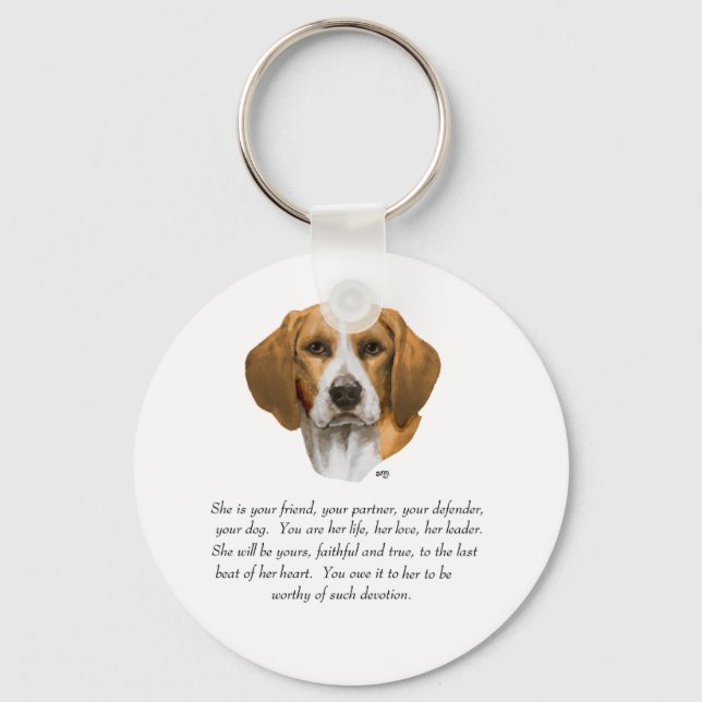 Beagle Keepsake Keychain (Front)