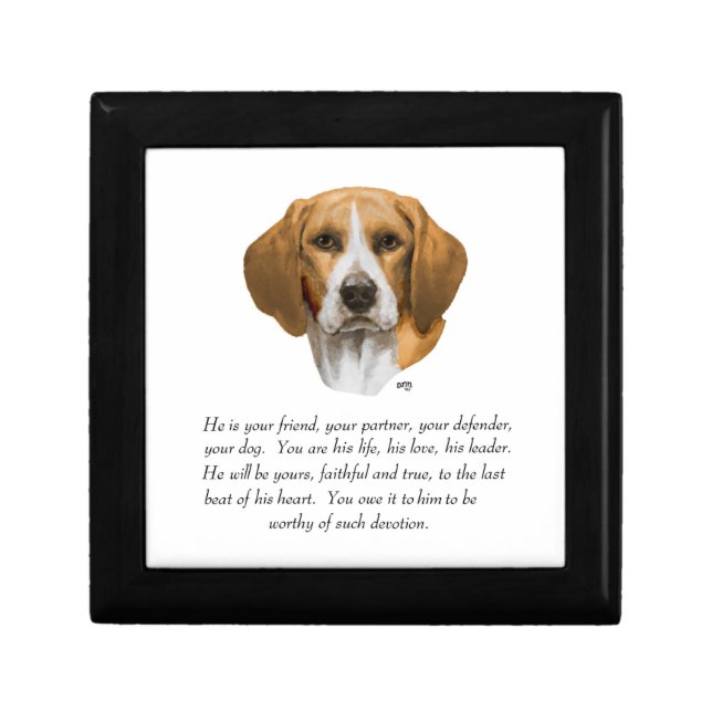 Beagle Keepsake MALE Gift Box (Front)