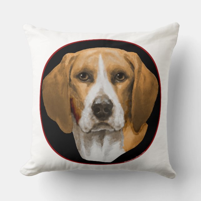 Beagle Keepsake Throw Pillow (Front)