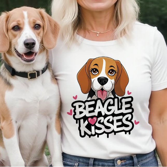 Beagle Kisses Beagles Life Cute Dog Mom Gift T-Shirt (Creator Uploaded)