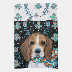 Beagle kitchen towel