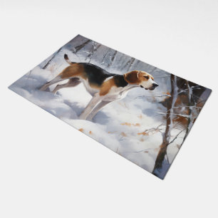 Beagle Let It Snow Christmas Doormat