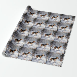 Beagle Let It Snow Christmas Wrapping Paper