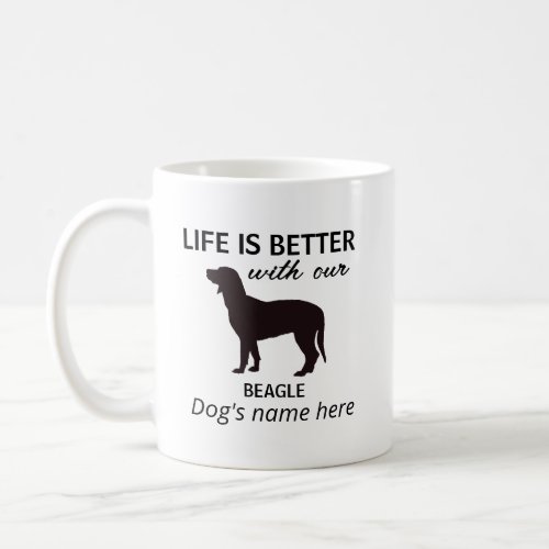 Beagle Life is Better Personalized Coffee Mug