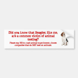 Beagle Like me/animal testing Bumper Sticker