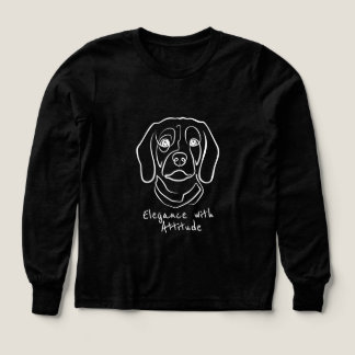 Beagle Line Art, Elegance with Attitude Tri-Blend Shirts