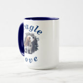 "Beagle Love" Cutest Puppy Gift for Her Him Coffee Mug (Front Left)