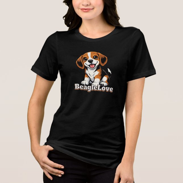 Beagle Love | Dog Lovers Tri-Blend Shirt (Front)