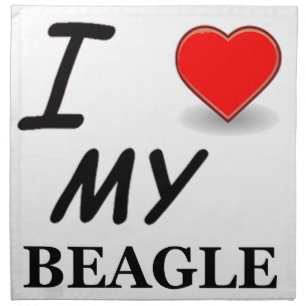 beagle love napkin