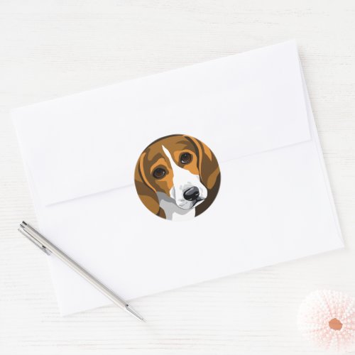Beagle Lover Classic Round Sticker