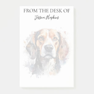 Beagle Lover Monogrammed Dog Post-it Notes