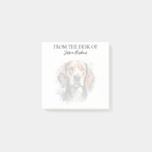 Beagle Lover Monogrammed Dog Post-it Notes