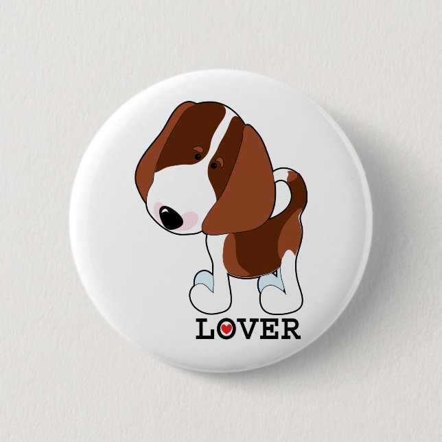 Beagle Lover Pinback Button (Front)