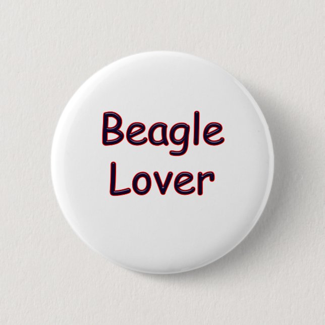 Beagle Lover Pinback Button (Front)