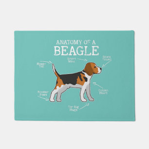 beagle lovers dog mom anatomy of a beagle doormat