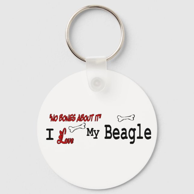 Beagle Lovers Gifts Keychain (Front)
