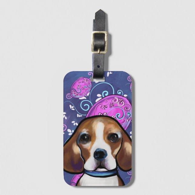Beagle             luggage tag (Front Vertical)