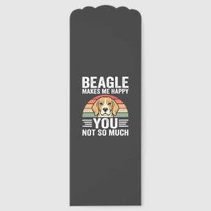 Beagle Makes Me Happy Dog Lover Bookmarks