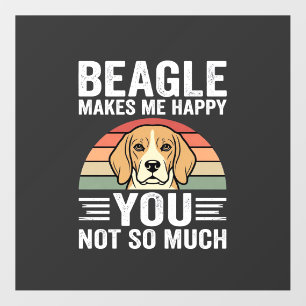 Beagle Makes Me Happy Dog Lover Floor Decals