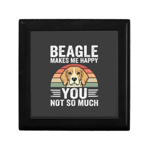 Beagle Makes Me Happy Dog Lover Gift Box