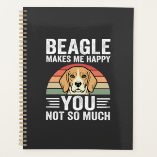 Beagle Makes Me Happy Dog Lover Planner