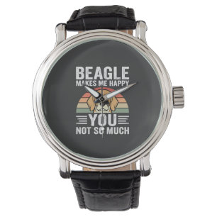 Beagle Makes Me Happy Dog Lover Watch