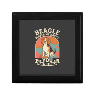 Beagle Makes Me Happy You Not So Much Dog Gift Box