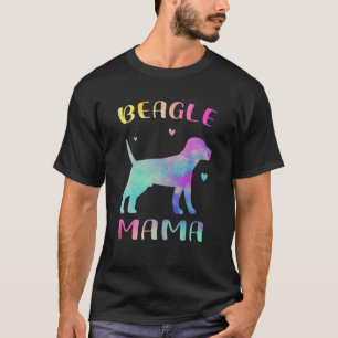 Beagle Mama Colorful Beagle Lover Dog Mom Mother's T-Shirt