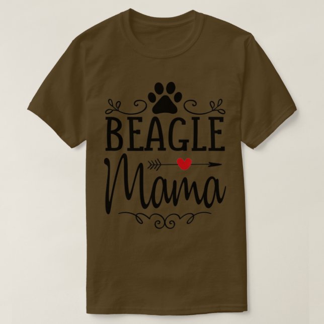 Beagle Mama Love Heart T-Shirt (Design Front)