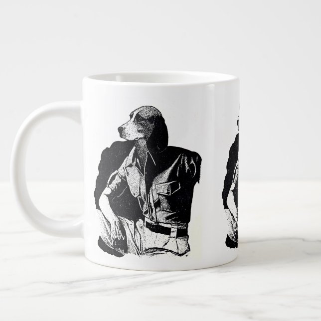 BEAGLE MAN Jumbo 20 oz. Mug (Left)