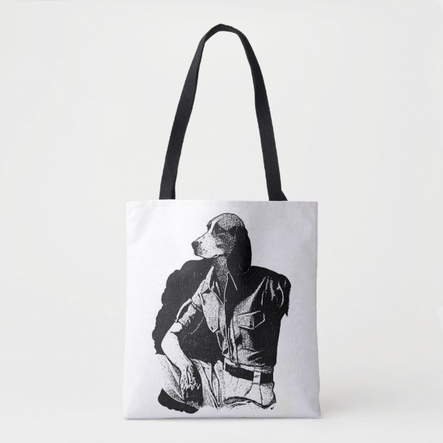 BEAGLE MAN Shoulder Tote Bag (Front)