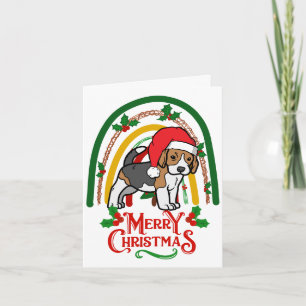 Beagle Merry Christmas Card