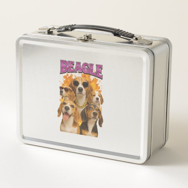 Beagle          metal lunch box (Front)