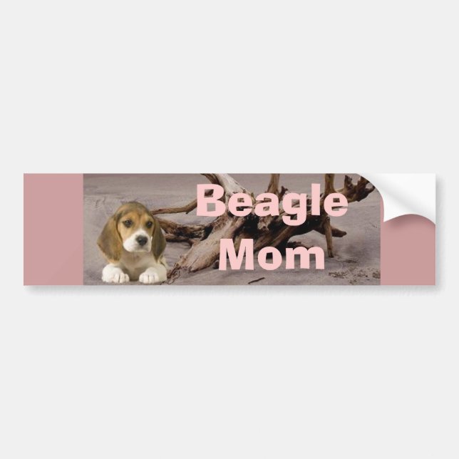 Beagle Mom Bumper Sticker (Front)